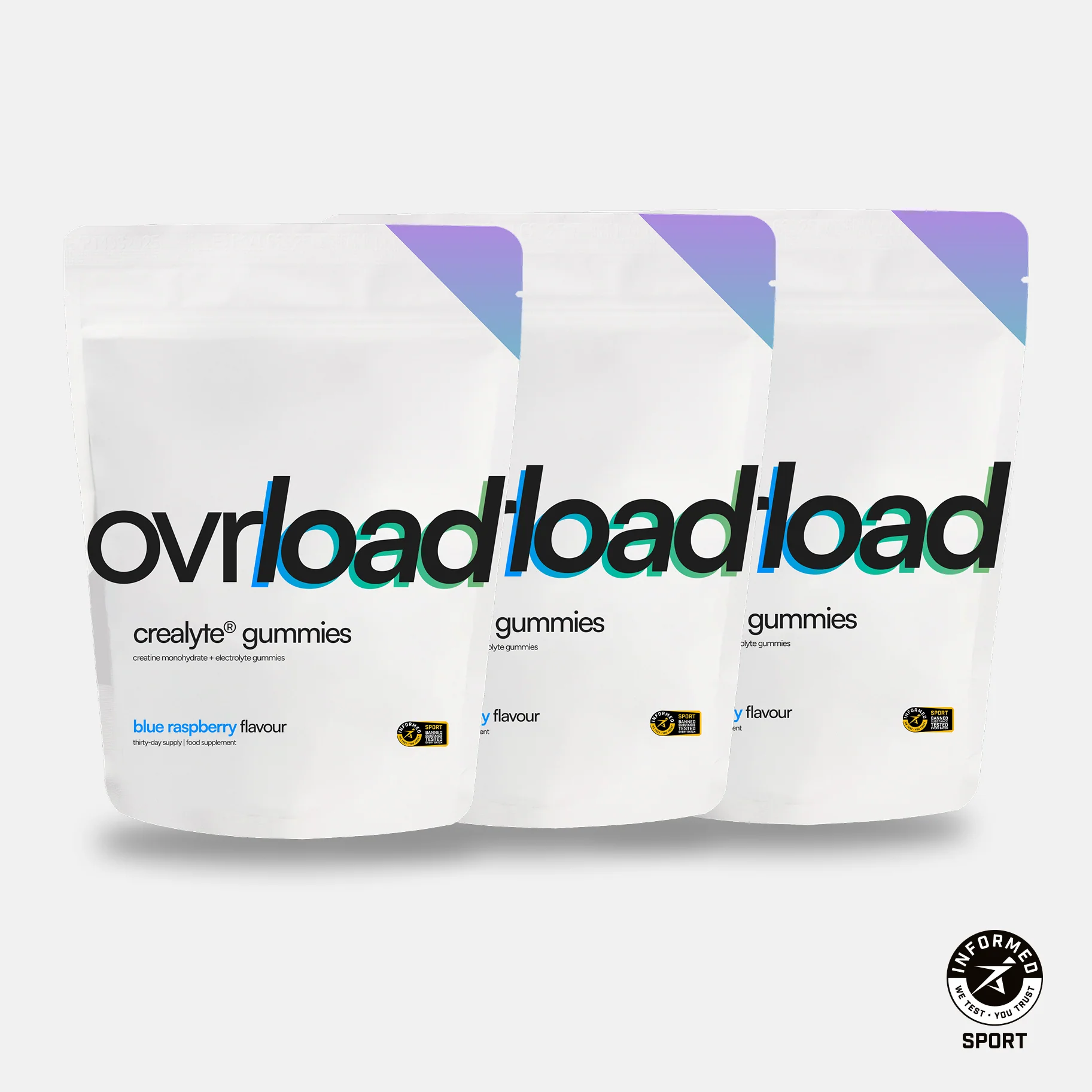 ovrload crealyte® gummies - blue raspberry - Image 2
